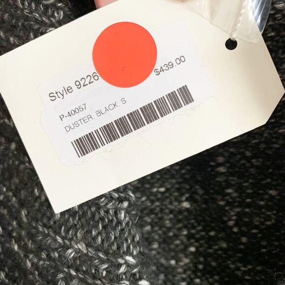 INHABIT Cotton Duster Cardigan Sweater Small Black NWT - Picture 5 of 7